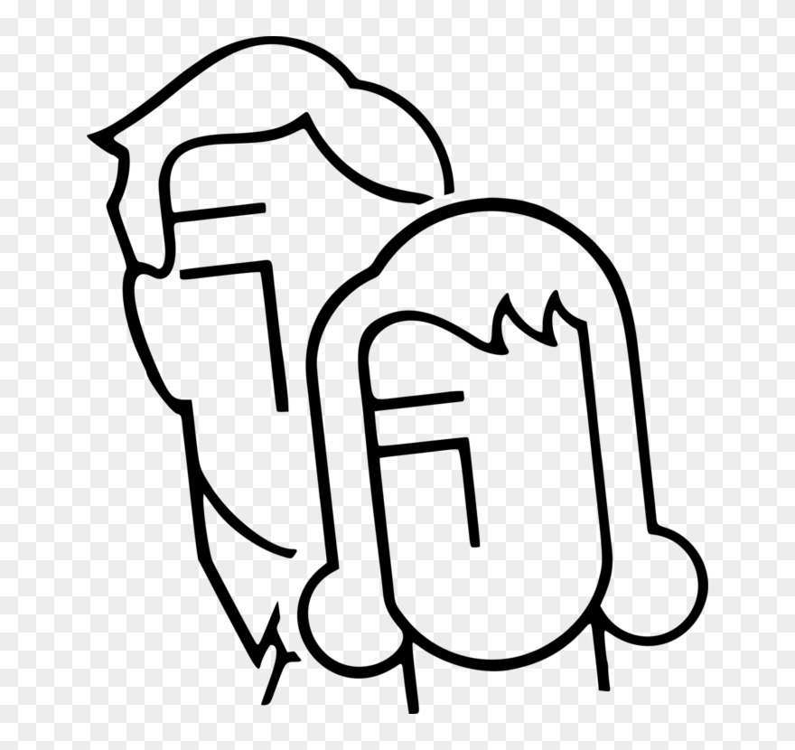 Line Art Female Girl Clipart