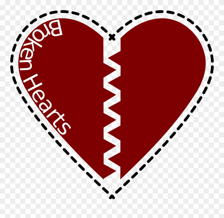 Heartbreak Chain Cliparts - Pink Broken Heart Shower Curtain - Png Download