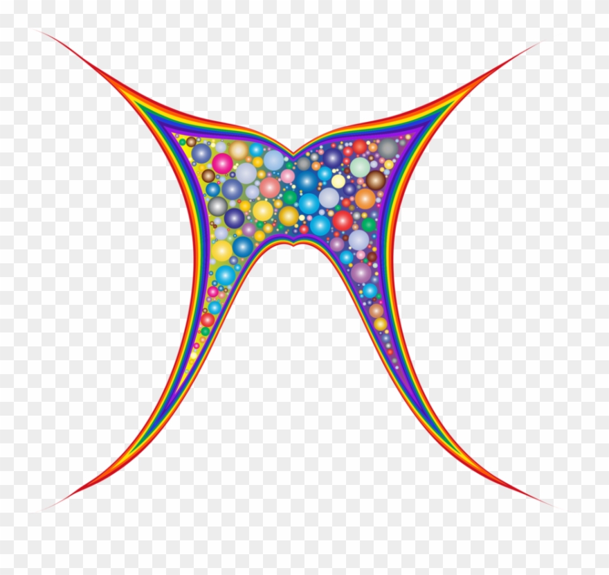 Butterfly Abstract Art Computer Icons Rainbow - Clip Art - Png Download