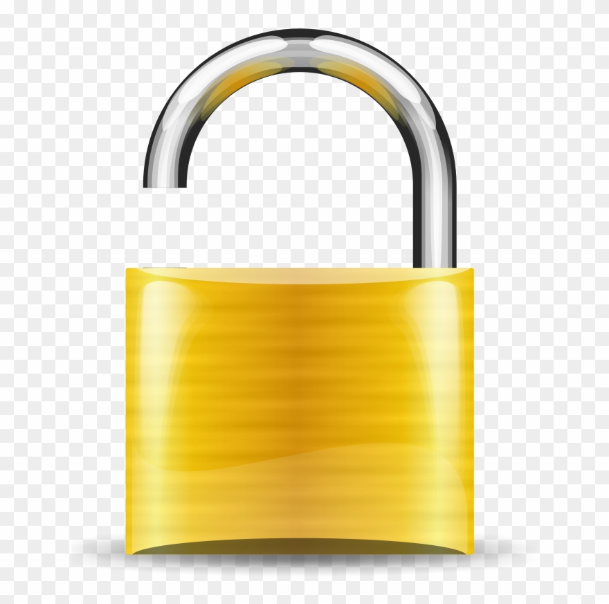 Transparent Gold Padlock Clipart
