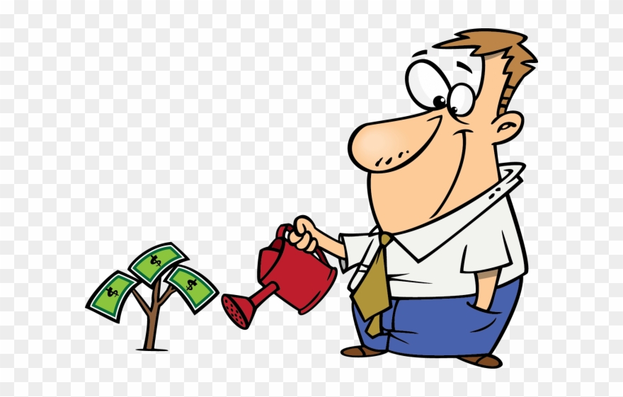 Watering Money Tree - Money Tree Clipart Transparent - Png Download