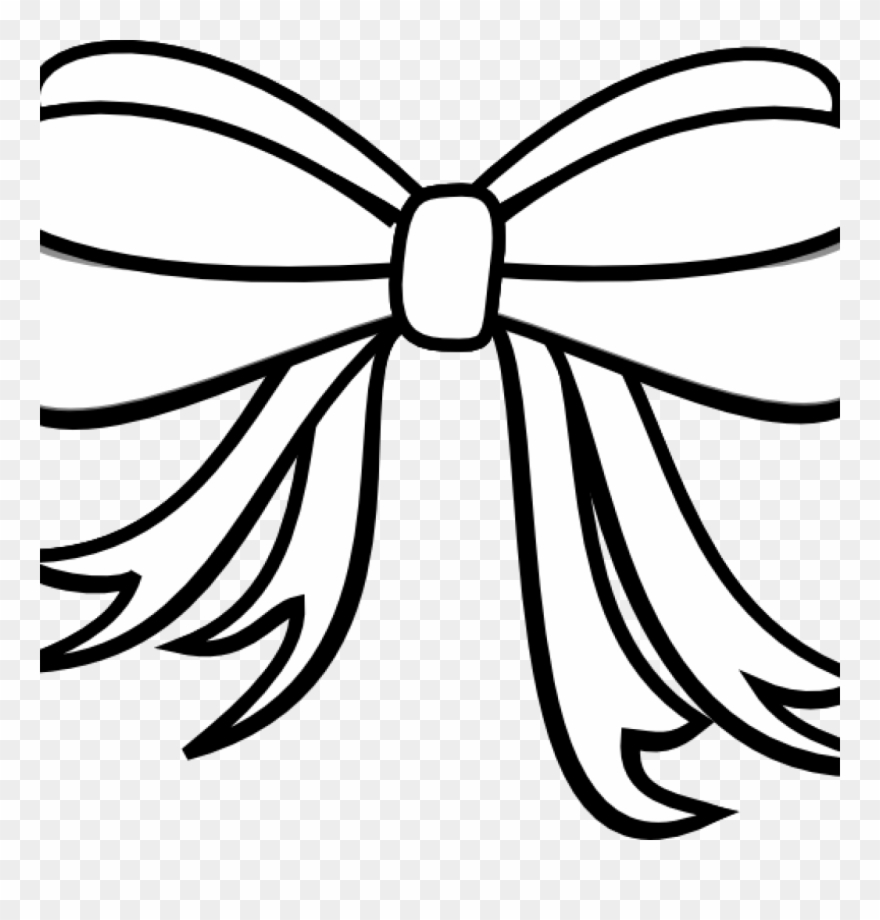 Cross Bow Clipart Library Stock - Christmas Bow Clipart Black And White - Png Download