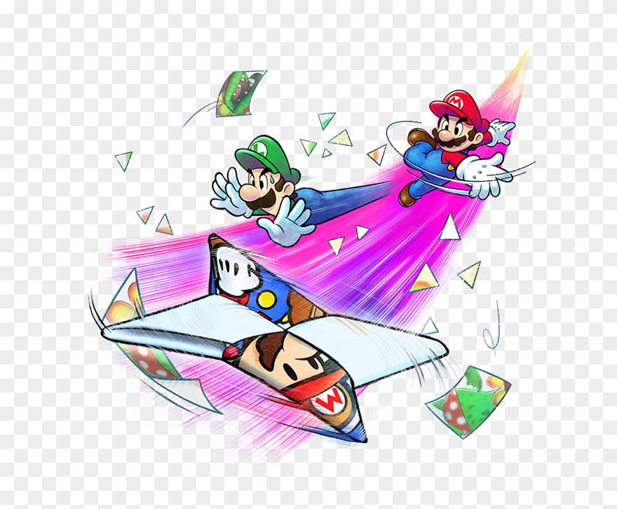 Our Trio Of Heroes - Mario And Luigi Paper Jam Clipart