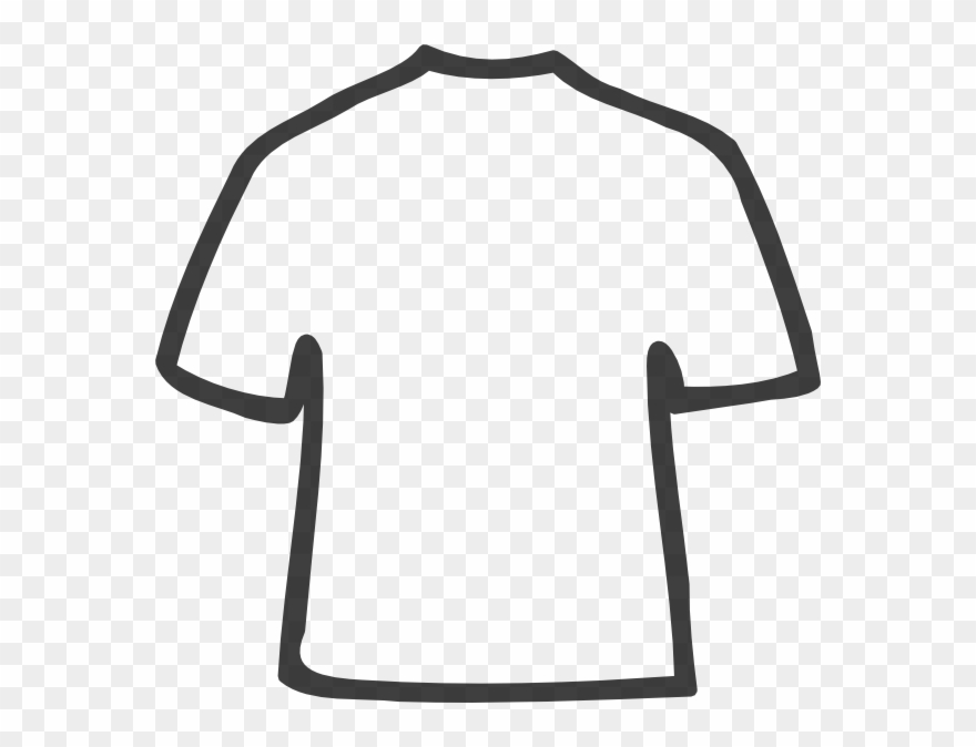 Tshirt Clipart Outline - Png Download