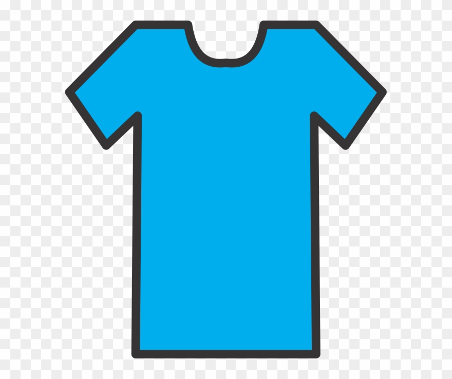 T Shirt Outline - Blue Shirt Outline Clipart