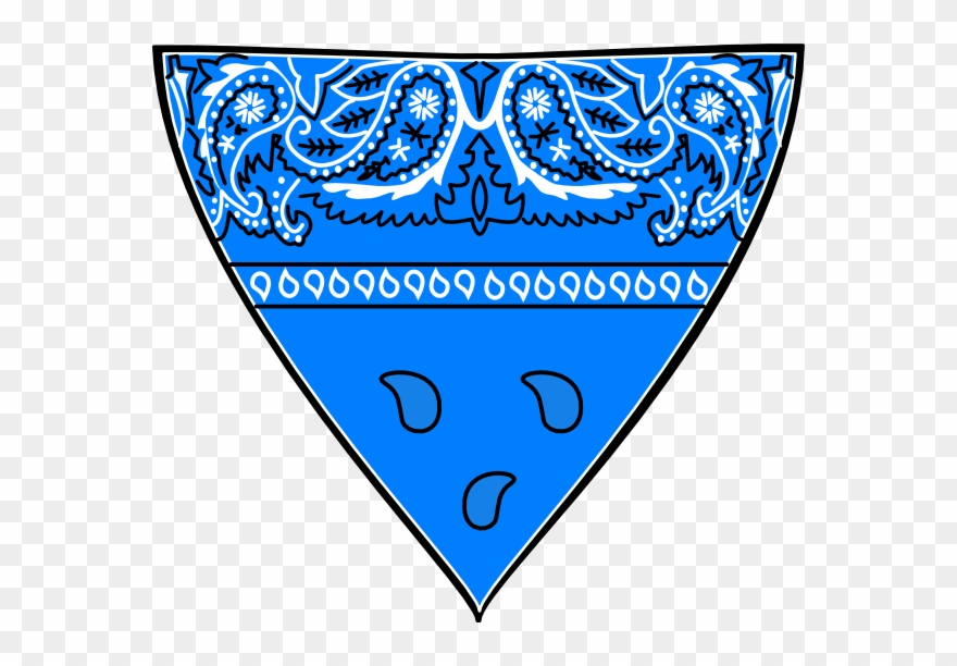 Blue Clip Art At - Blue Bandana Clipart - Png Download