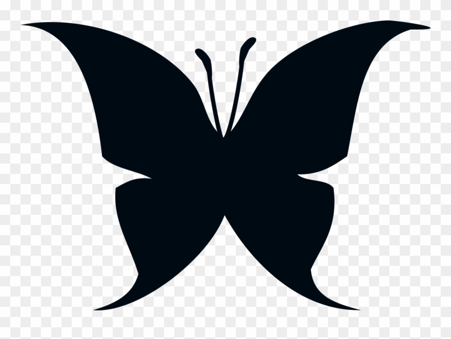 Butterfly Silhouette Set Different Clipart - Butterfly Silhouettes - Png Download