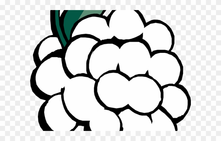 Shapes Clipart Grape - Grapes Clipart Black And White Png Transparent Png