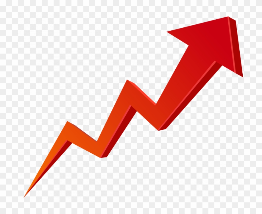 Up Arrow Best Panda Free Images Bag - Increasing Arrow Clipart - Png Download