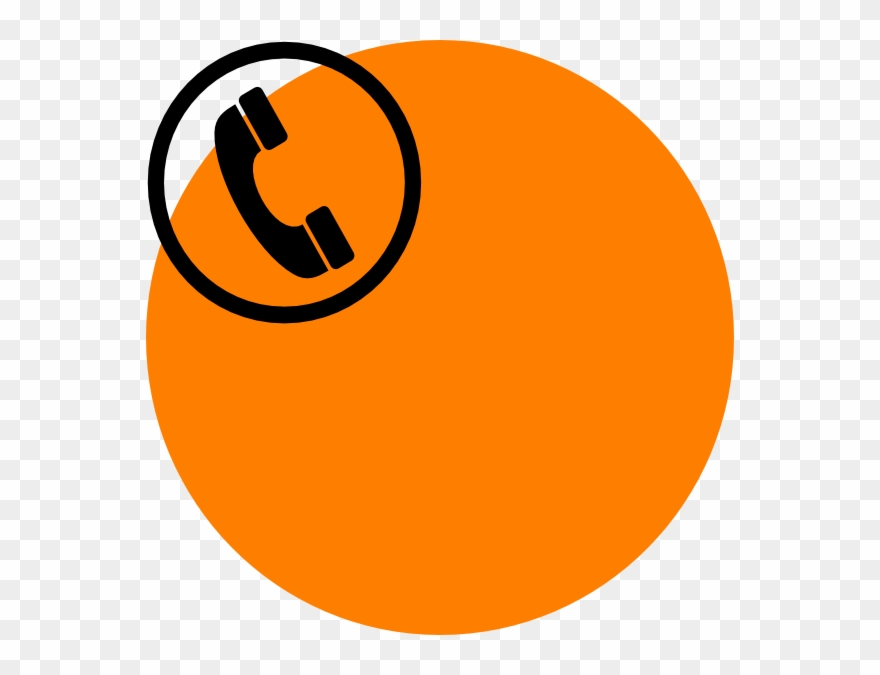 This Free Clip Arts Design Of Orange Telephone - Contact Icon For Visiting Card Png Transparent Png