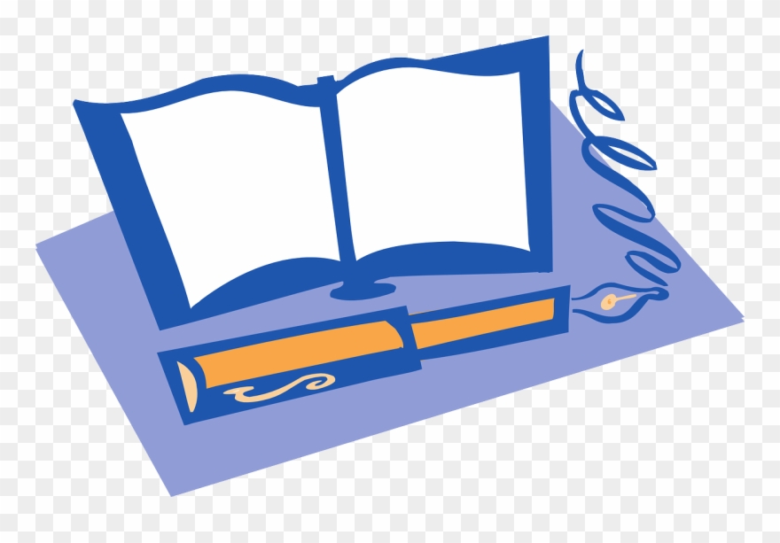 Image Library Stock Free Book And Psd Files Vectors - Clip Art Book And Pen - Png Download