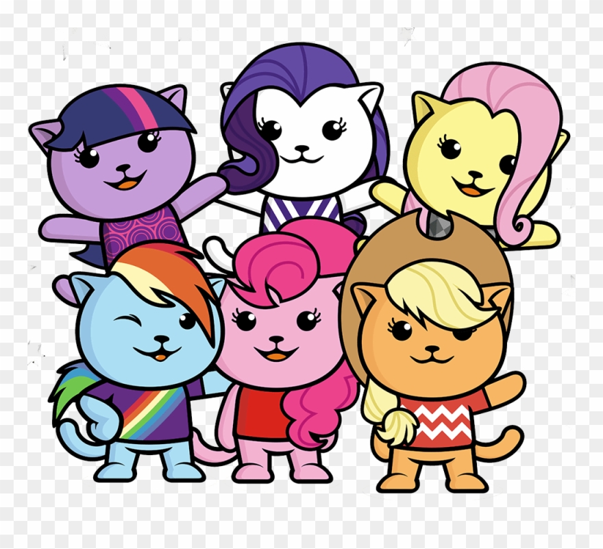 Io Logo With My Little Pony Style Cats - Cartoon Clipart
