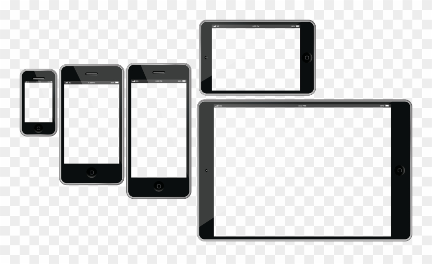 Responsive Web Design - Iphone And Tablet Template Clipart