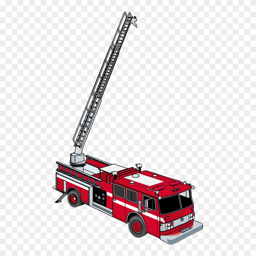 Fire Ladder Clip Art - Cartoon Fire Truck Ladder - Png Download