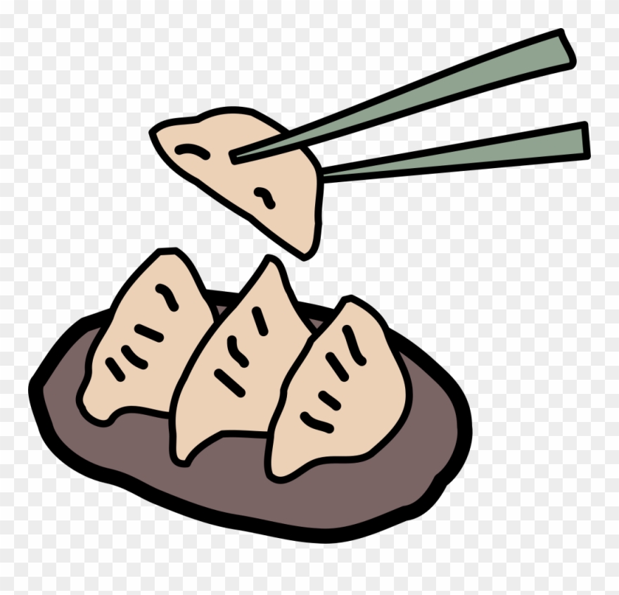 Gyoza - Colour - Dumplings Clipart - Png Download