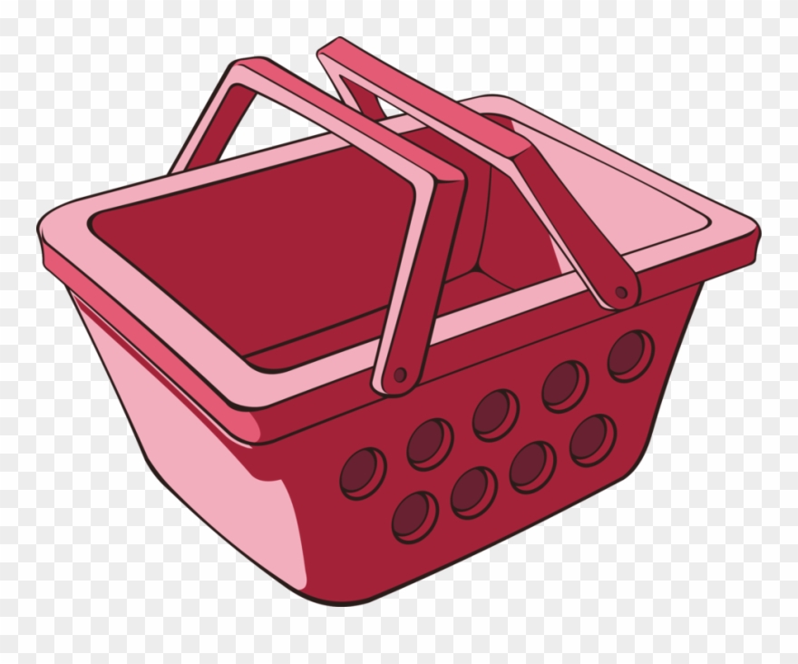 Basket Wicker Shopping Cart Plastic Container - Basket Clipart