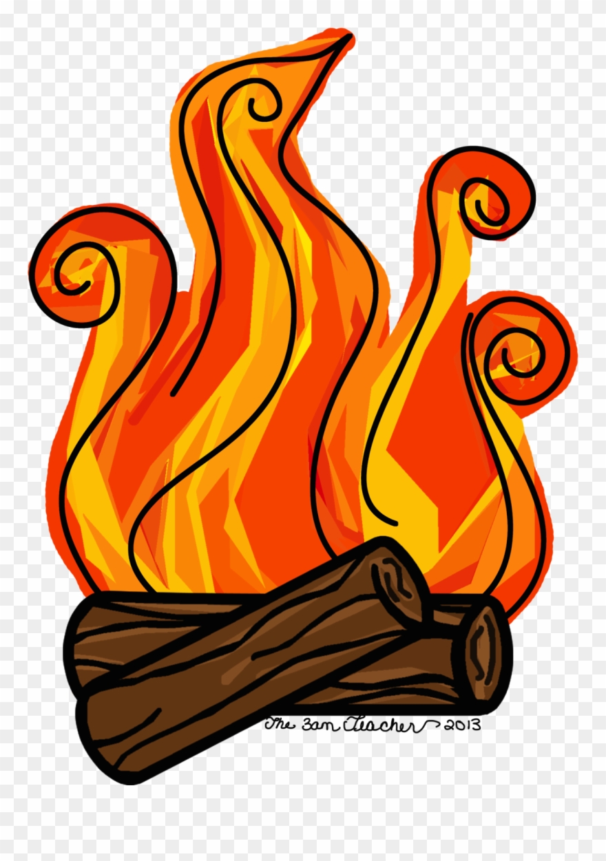 Campfire Clipart Fireplace Fire - Fire In Fireplace Clip Art - Png Download