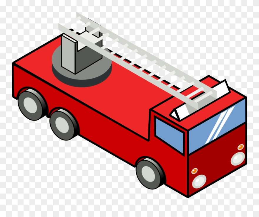 Fire Truck Wink Smiley Clip Art Vector - Things That Color Red - Png Download