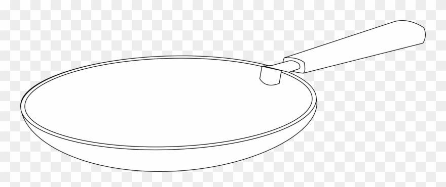 Black And White Panda Free Images Panclipartblackandwhite - Black And White Frying Pan - Png Download