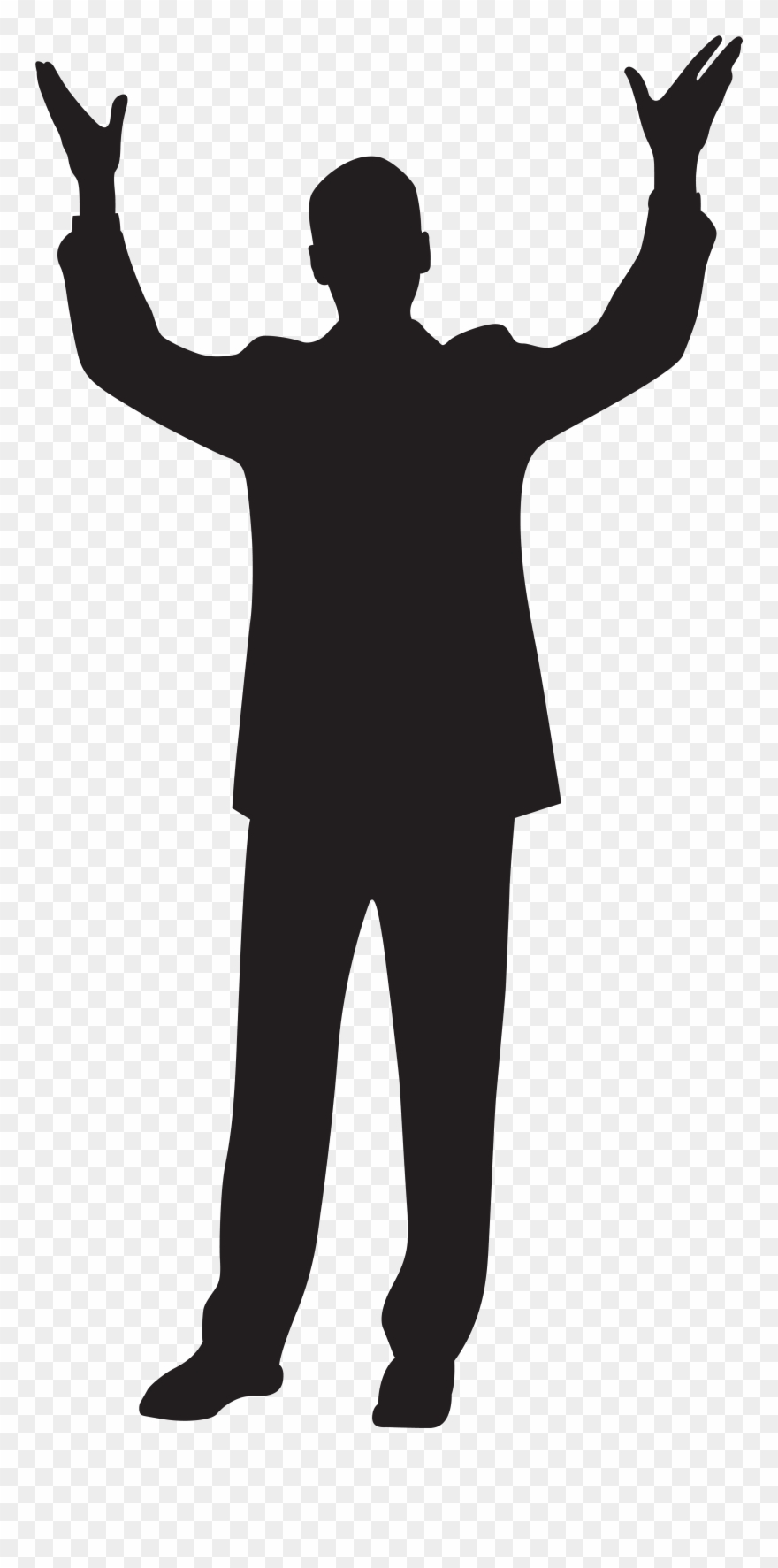 Silhouette Hands Up Free Clipart 107651 Pinclipart