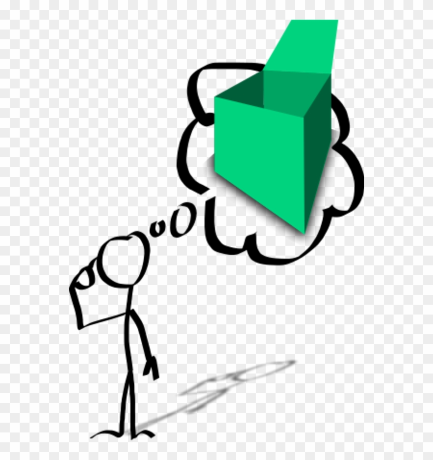 Man Thinking Box Empty - Thinking Clip Art - Png Download