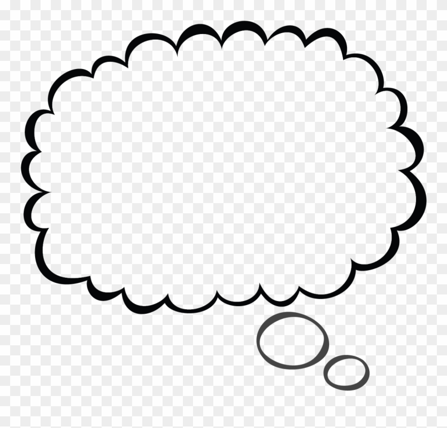 Student Think Bubble Clipart - Thinking Bubble Png Transparent Png