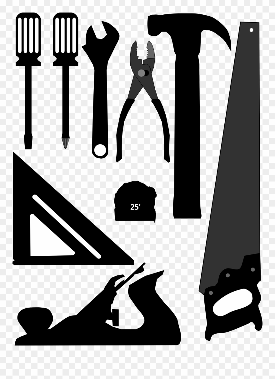 Clipart - Tools Silhouette Clip Art - Png Download