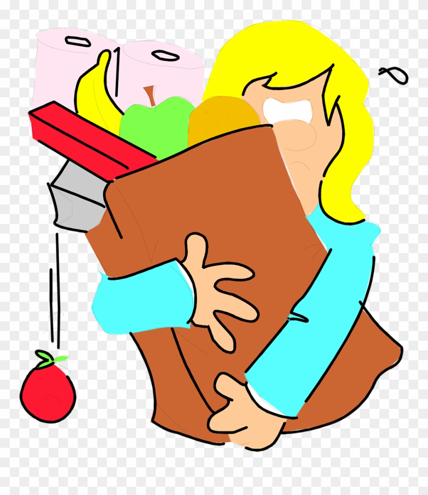 Clipart Woman Grocery Shopping - Grocery Clipart Transparent Background - Png Download