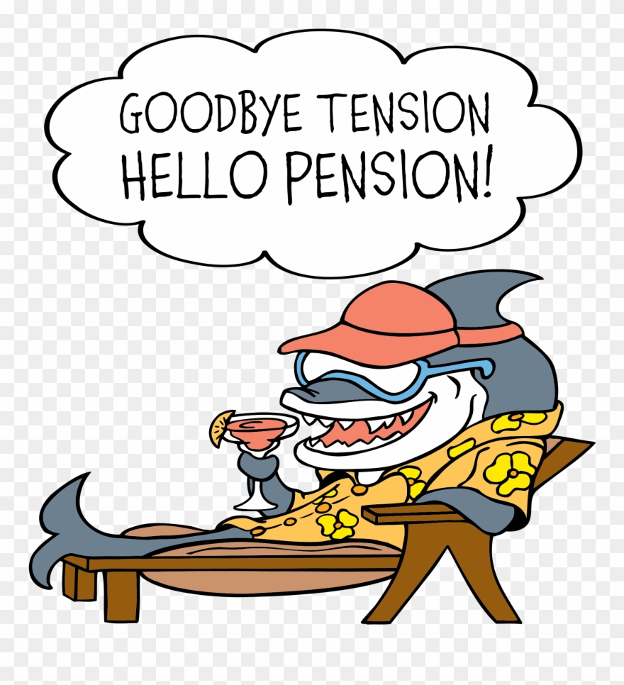 Relax Clipart Woman Retirement - Goodbye Tension Hello Pension Retirement Postcards - Png Download