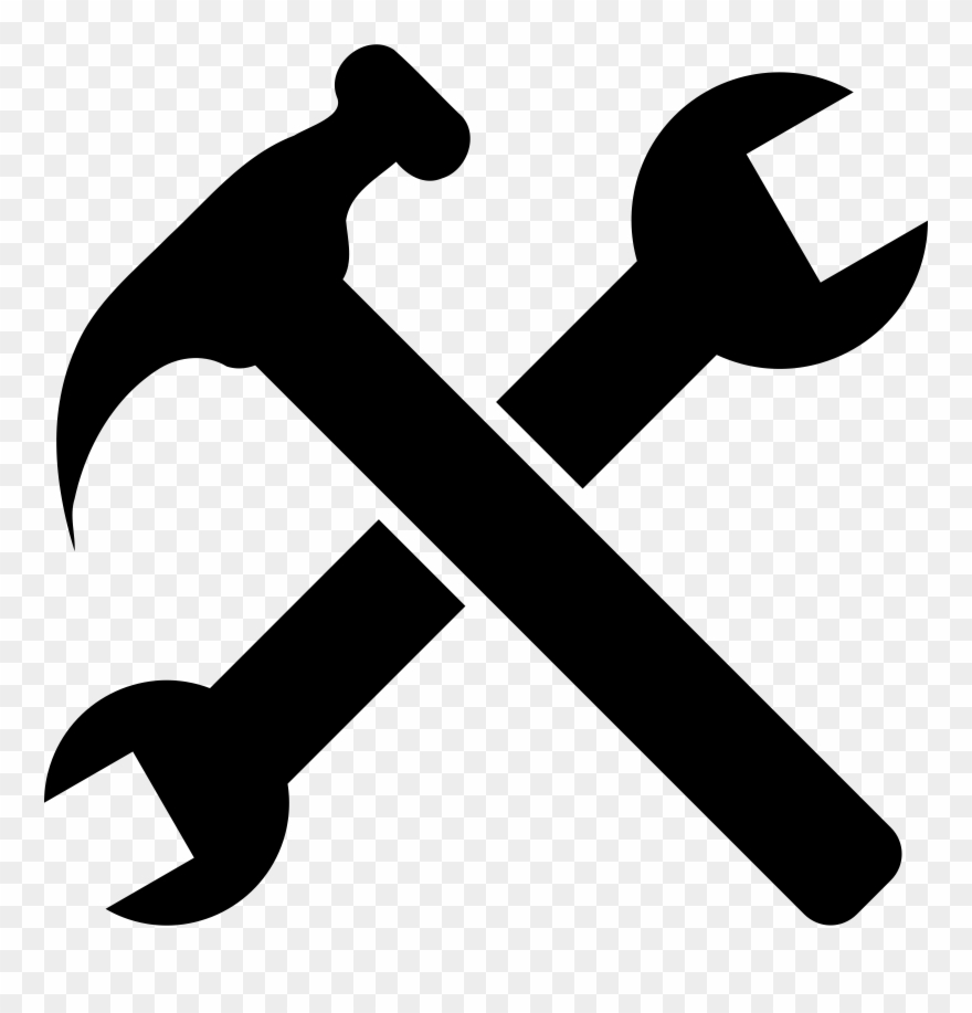 Banner Free Library Clipart - Hammer And Wrench Clipart - Png Download