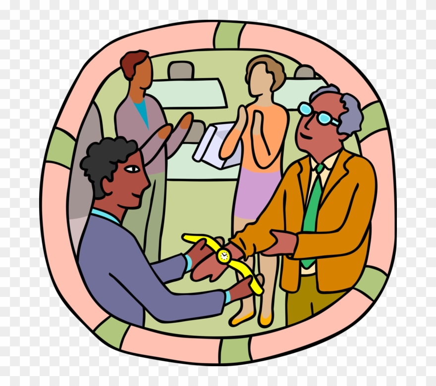 Vector Illustration Of Office Retirement Party With - Gold Clipart