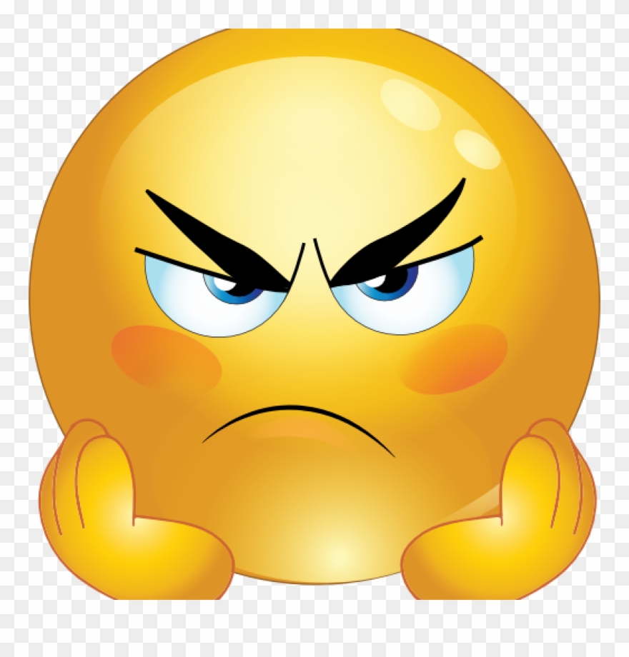 Smileys Clipart Angry Smiley Face Emoticons Clipart - Angry Smiley - Png Download