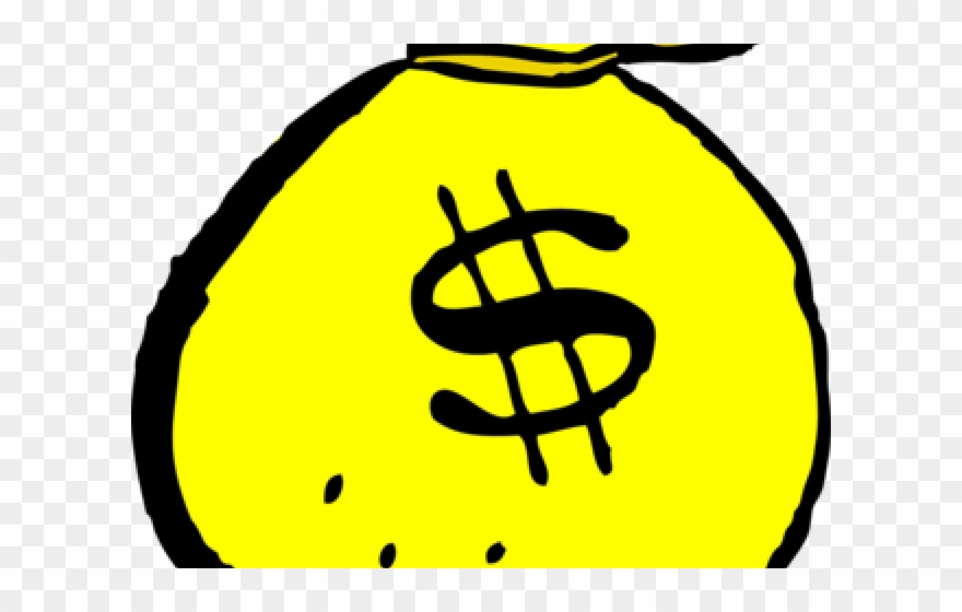 Negotiation Clipart Price - Money Bag Cartoon Black And White - Png Download