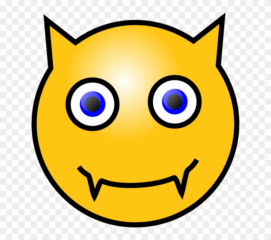 Devil Face - Devil Smiley Face Clipart