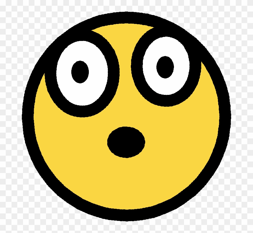 Free Shocked Smiley Face Clip Art - Shocked Smiley Face - Png Download