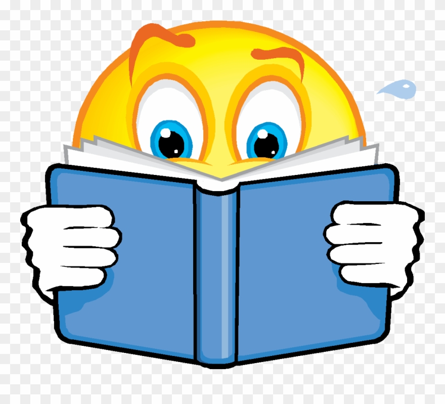Free Reading Smile Cliparts, Download Free Clip Art, - Emoji Reading A Book - Png Download