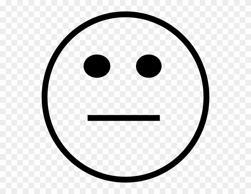 Clipart Info - Black And White Straight Face - Png Download