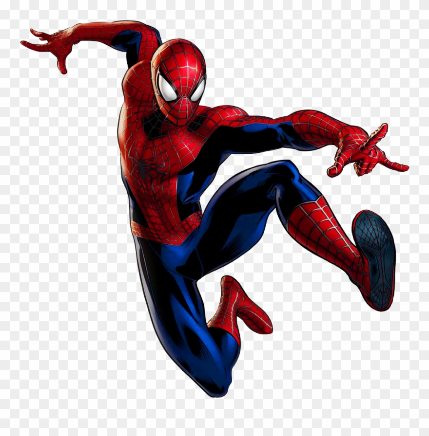Spider Man Clipart Broccoli - Spiderman Red And Blue - Png Download