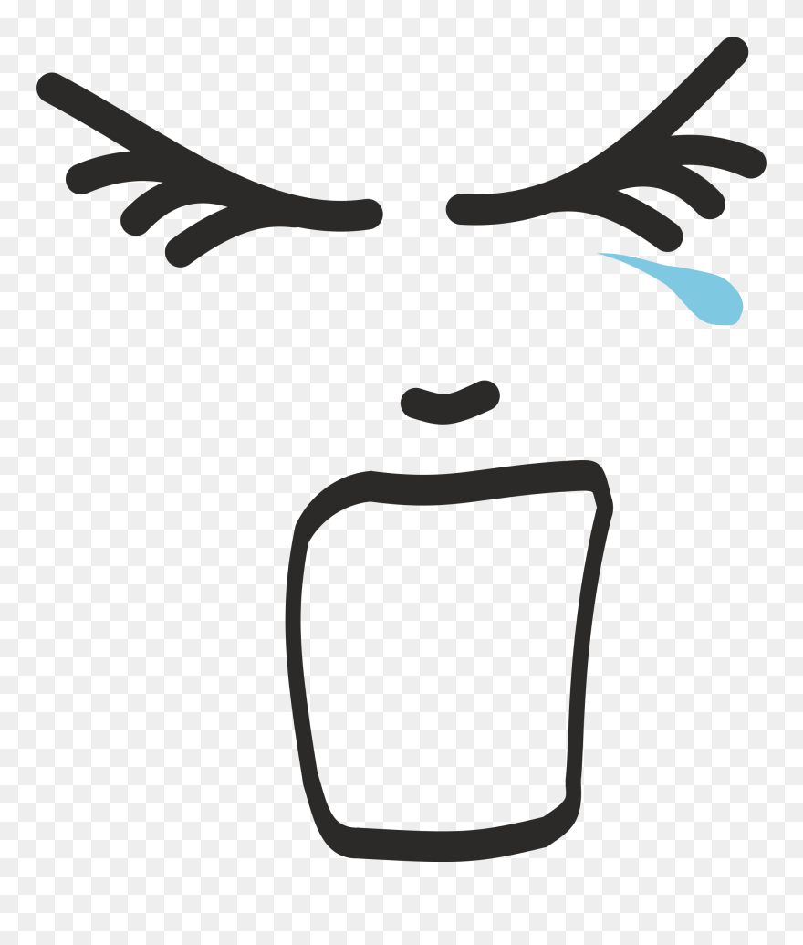 Christian Clip Art Screaming Crying Smiley Face - Gambar Kartun Mata Menangis - Png Download