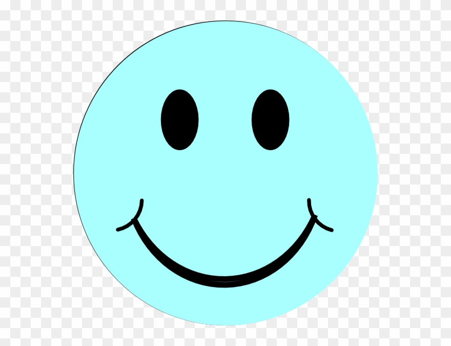 Blue Smiley Face Clip Art N17 - Smiley Face Blue Background - Png Download