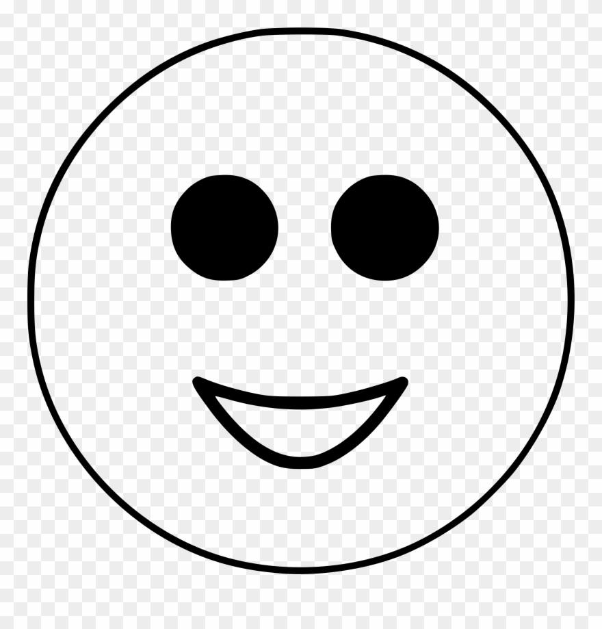 Moving Smiley Faces Clip Art - Happy Emoji Black And White - Png Download