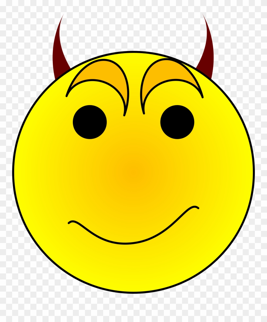 Devil Clipart Smiley Face - Devil Smiley Face Clip Art - Png Download