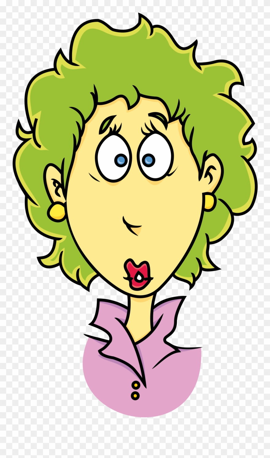 Big Image - Surprised Woman Clipart - Png Download