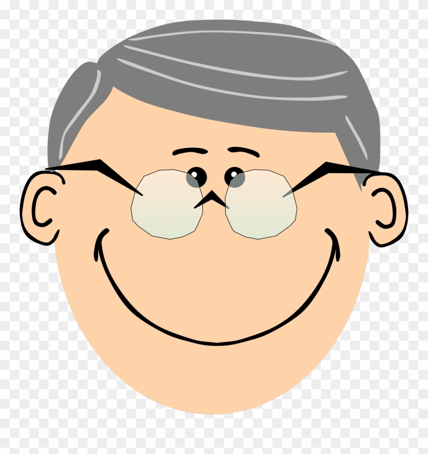 Smiling Man Face Clip Art Free Vector / 4vector - Cartoon Man Face - Png Download