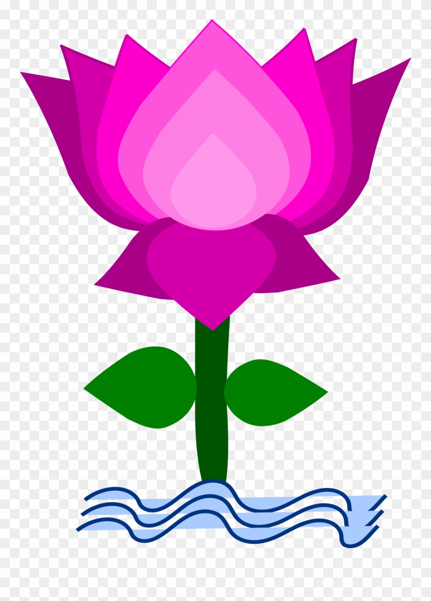 Big Image - Clip Art Of Lotus Flower - Png Download