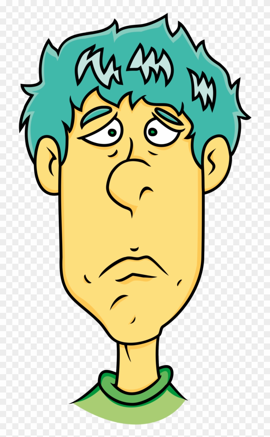 Face Of Sad Man - Sad Man Face Cartoon Clipart