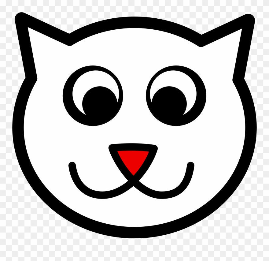 Cat Face Clipart, Explore Pictures - Kitty Cat Face Drawing - Png Download
