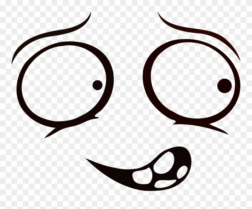 Big Image - Smiley Face Silhouette Clipart