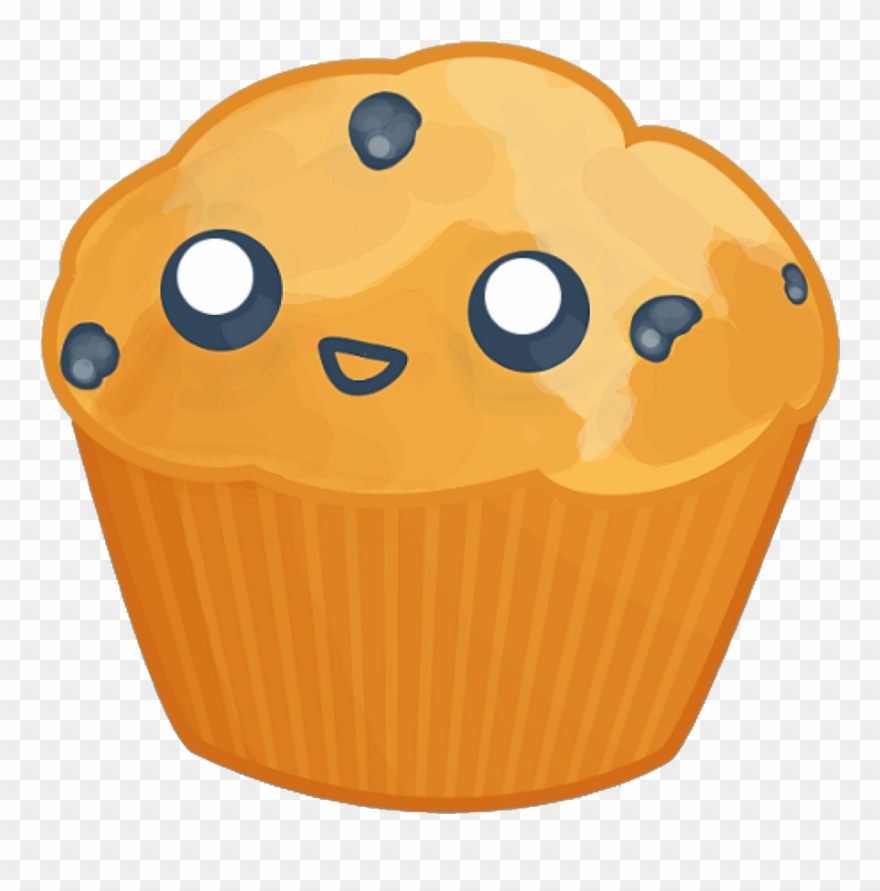 Muffin Cute Kawaii Chocolate Blueberry Freetoedit - Cute Blueberry Muffin Clipart