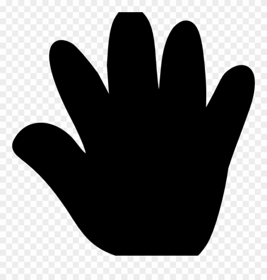 Handprint Outline Handprint Silhouette At Getdrawings - Kids Hand Silhouette Clipart